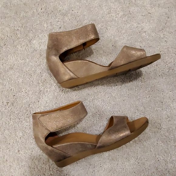 Gorgeous Paul Green metallic bronze sandals UK size 6, US size 8.5 - Picture 3 of 12